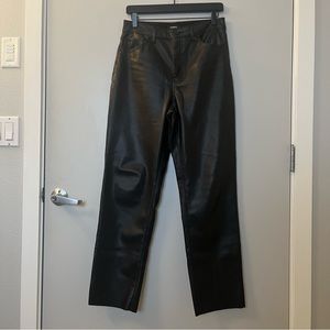 Faux leather pants